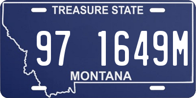 MT license plate 971649M