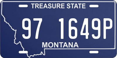 MT license plate 971649P