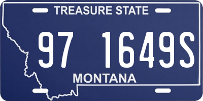 MT license plate 971649S