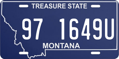 MT license plate 971649U