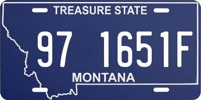 MT license plate 971651F