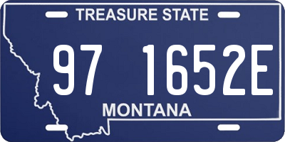 MT license plate 971652E