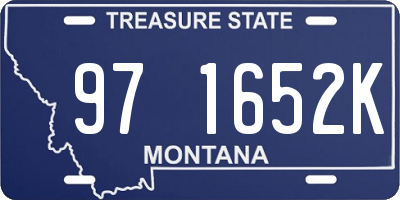MT license plate 971652K