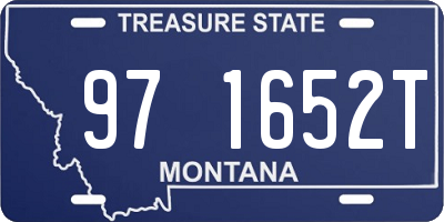 MT license plate 971652T