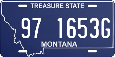 MT license plate 971653G