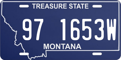 MT license plate 971653W