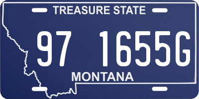 MT license plate 971655G