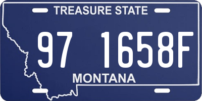 MT license plate 971658F
