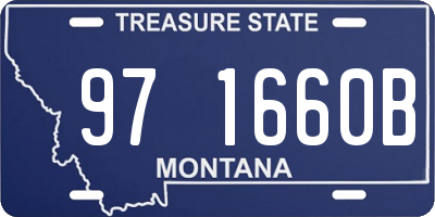 MT license plate 971660B