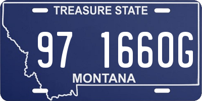 MT license plate 971660G