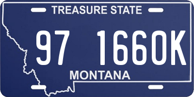 MT license plate 971660K