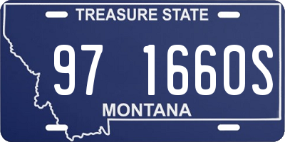 MT license plate 971660S