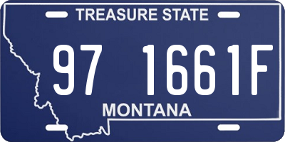 MT license plate 971661F