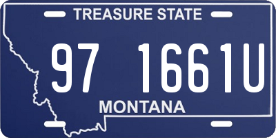 MT license plate 971661U