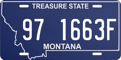 MT license plate 971663F
