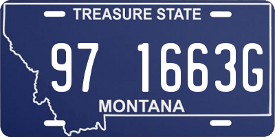 MT license plate 971663G