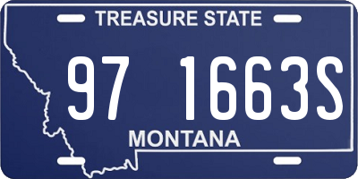 MT license plate 971663S