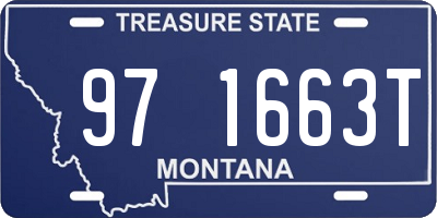 MT license plate 971663T