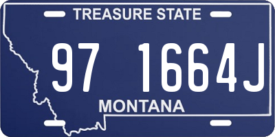 MT license plate 971664J
