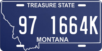 MT license plate 971664K