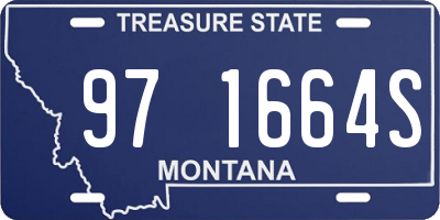 MT license plate 971664S