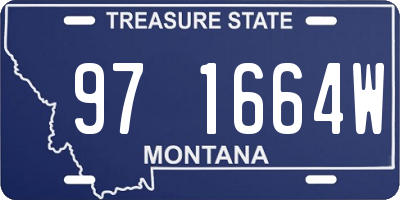 MT license plate 971664W