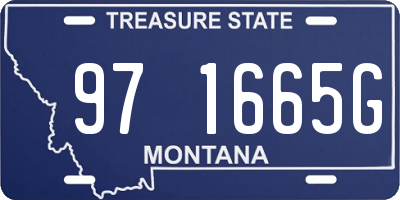 MT license plate 971665G