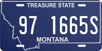 MT license plate 971665S