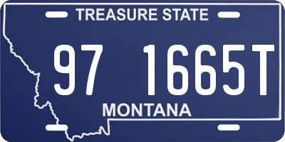 MT license plate 971665T