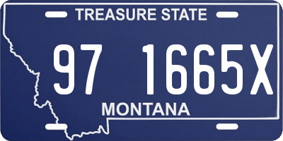 MT license plate 971665X