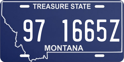 MT license plate 971665Z