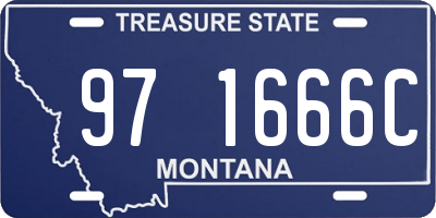 MT license plate 971666C