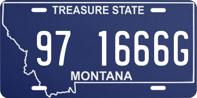 MT license plate 971666G