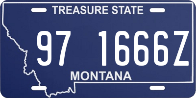 MT license plate 971666Z