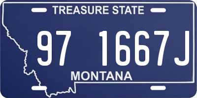 MT license plate 971667J