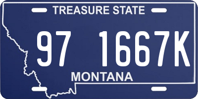 MT license plate 971667K