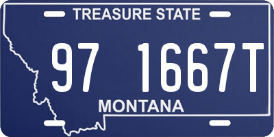 MT license plate 971667T