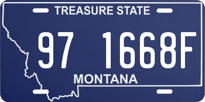 MT license plate 971668F