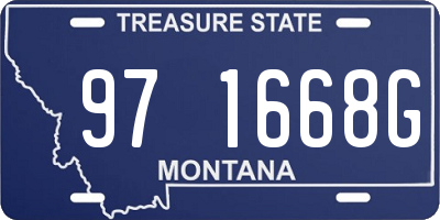 MT license plate 971668G