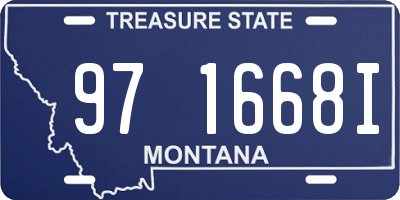 MT license plate 971668I