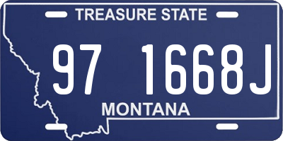 MT license plate 971668J