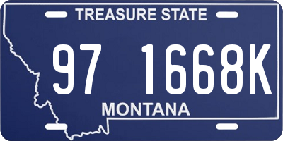 MT license plate 971668K