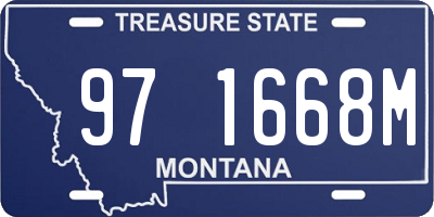 MT license plate 971668M