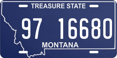 MT license plate 971668O