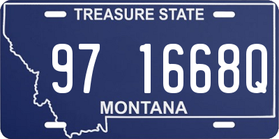 MT license plate 971668Q