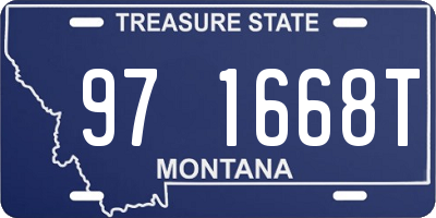 MT license plate 971668T