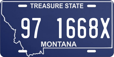 MT license plate 971668X