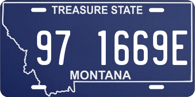 MT license plate 971669E