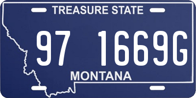 MT license plate 971669G