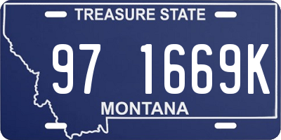 MT license plate 971669K